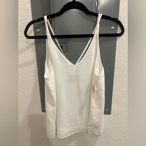TopShop Double Strap V-Back Camisole Tank Top  Size 6 White small, medium